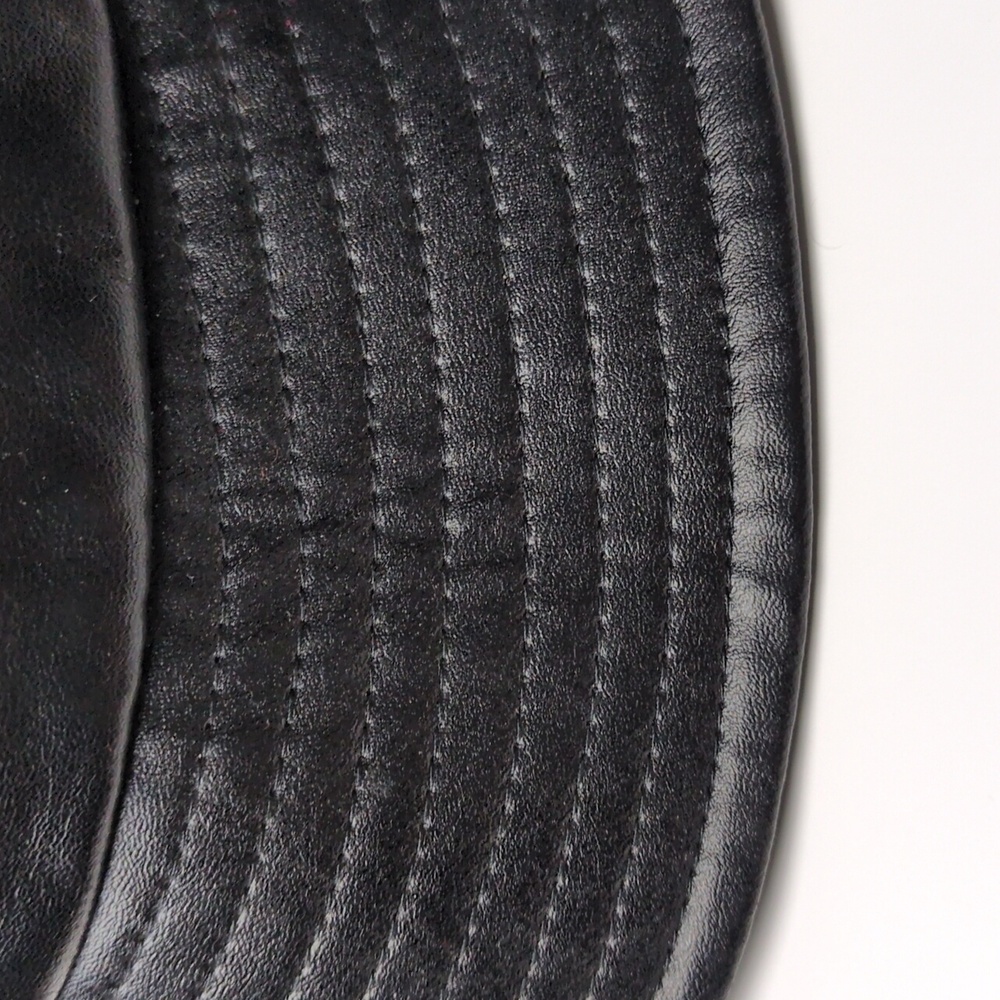 Black Vegan Leather Bucket Hat Adult One Size - Picture 3 of 14